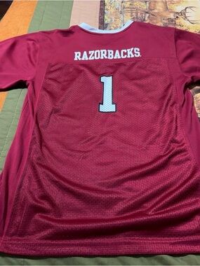 Russell Athletic Maroon and White Razorbacks #1 Kids Jersey